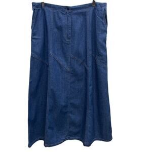 Koret 8-Panel 100% Cotton Denim Maxi Skirt Women’s Size 16